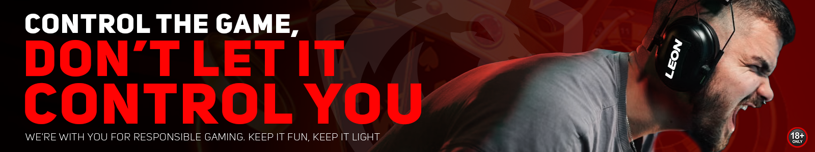 LEON RESPONSIBLE GAMING BANNER